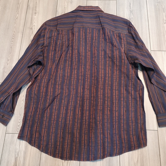 Jhane Barnes Multicolor Striped Shirt Size L Business Woven In Japan Collared - Picture 4 of 5